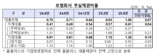 6월 말 보험사 대출잔액 2.4조원 감소…연체율은 상승